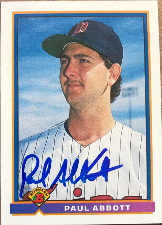 Paul Abbott Autographed 1991 Bowman #329