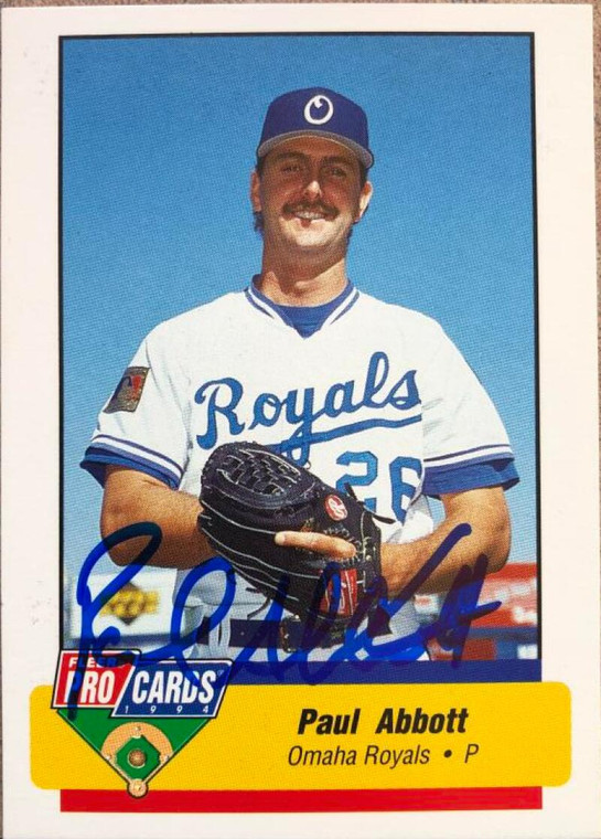 Paul Abbott Autographed 1994 Fleer Pro Cards #2830