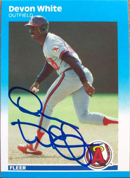 SOLD 119450 Devon White Autographed 1987 Fleer Update #U-123