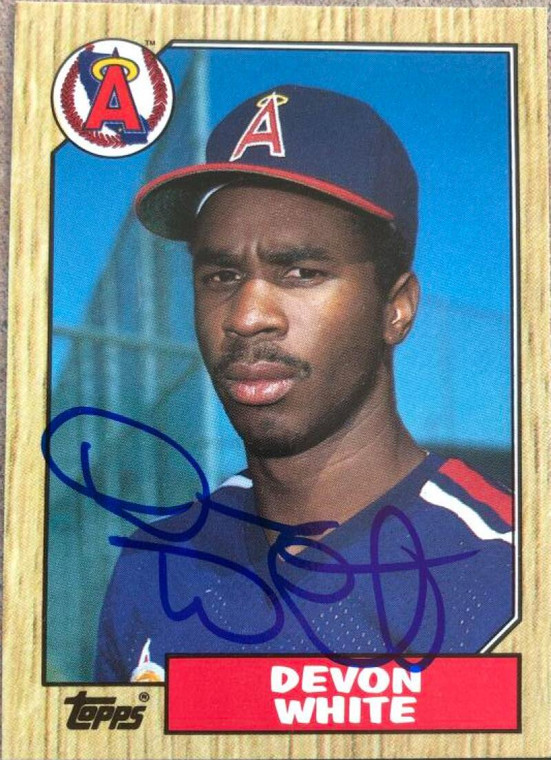 Devon White Autographed 1987 Topps Tiffany #139