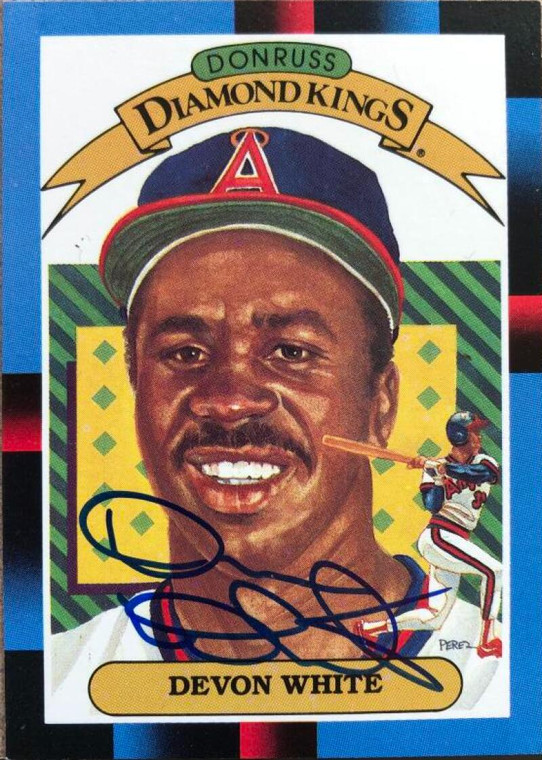 Devon White Autographed 1988 Donruss #8 Diamond Kings