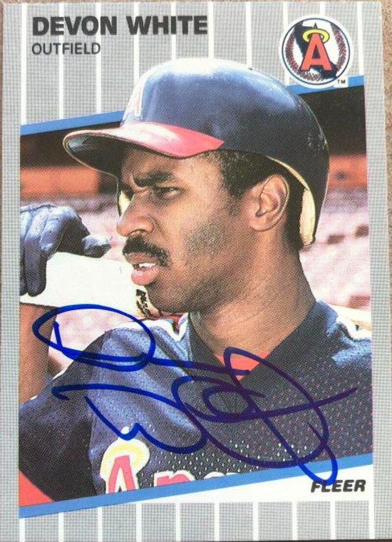 Devon White Autographed 1989 Fleer #489