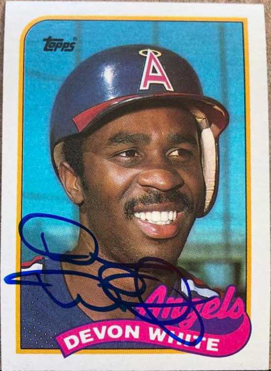 Devon White Autographed 1989 Topps #602