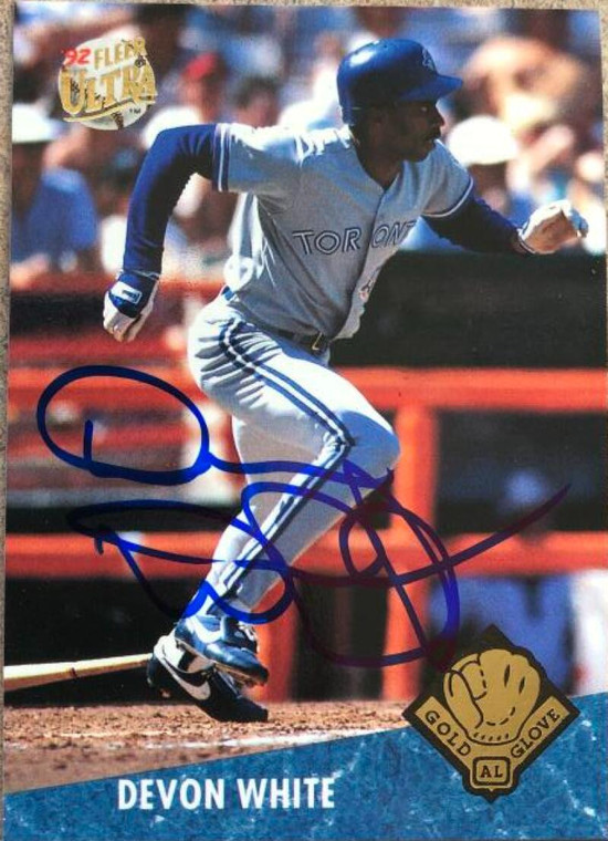 Devon White Autographed 1992 Fleer Ultra - Award Winners #18