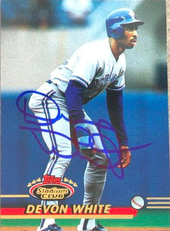 Devon White Autographed 1993 Stadium Club #485