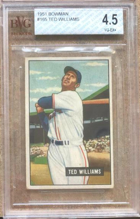 Ted Williams 1951 Bowman #165 Beckett 4.5 Slabbed 