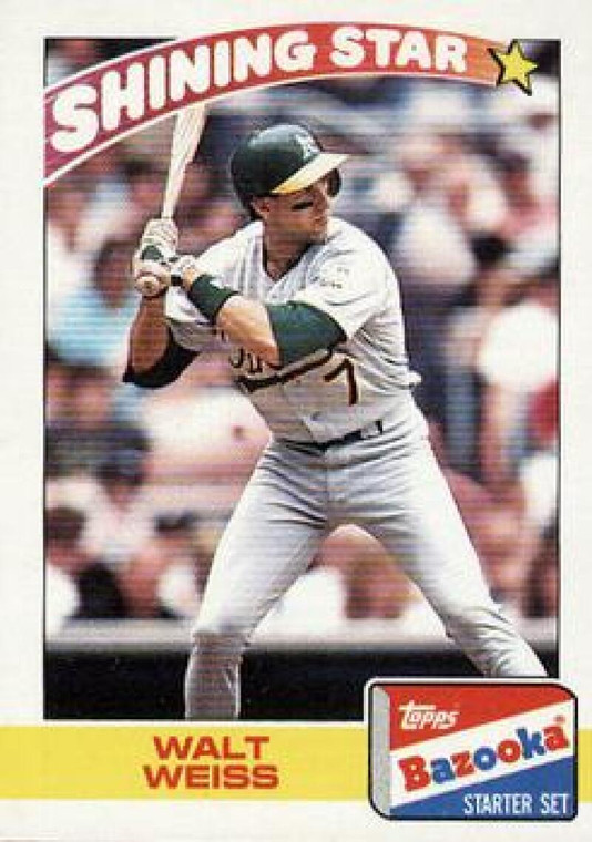 1989 Topps Bazooka #22 Walt Weiss NM-MT Oakland Athletics 