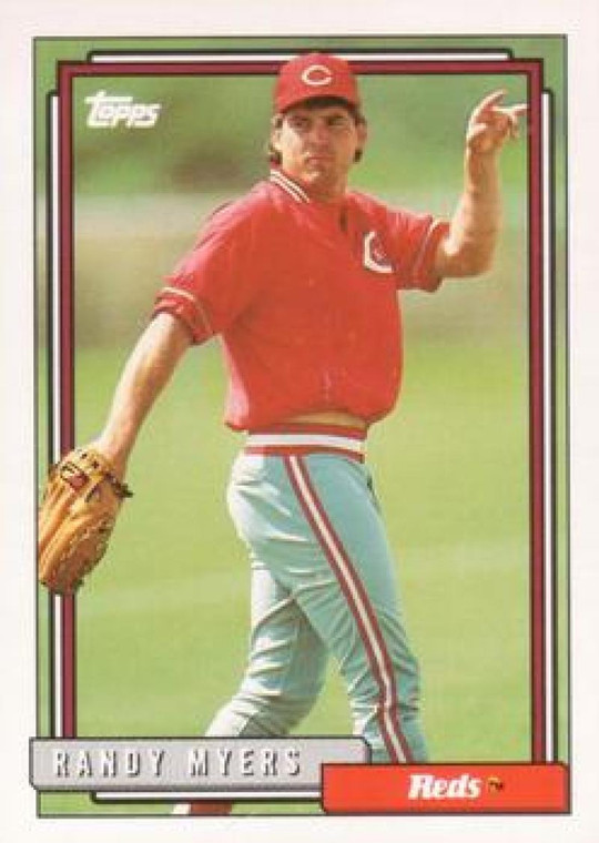 1992 Topps #24 Randy Myers VG Cincinnati Reds 