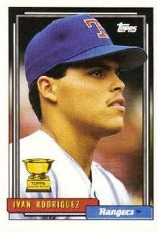 1992 Topps #78 Ivan Rodriguez VG Texas Rangers 