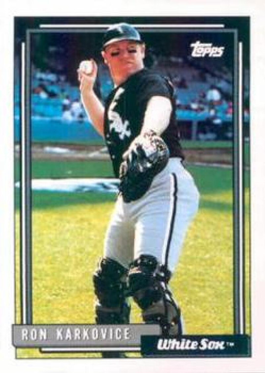1992 Topps #153 Ron Karkovice VG Chicago White Sox 