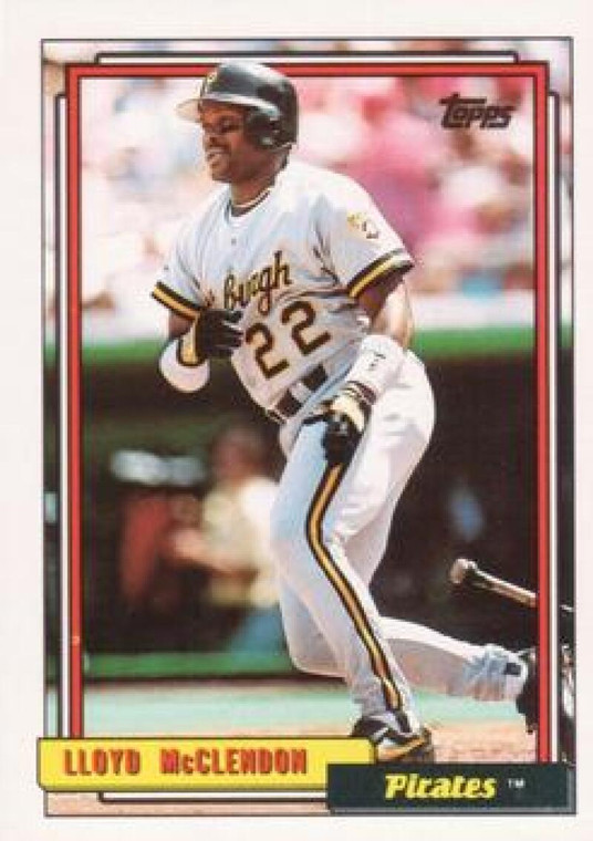 1992 Topps #209 Lloyd McClendon VG Pittsburgh Pirates 