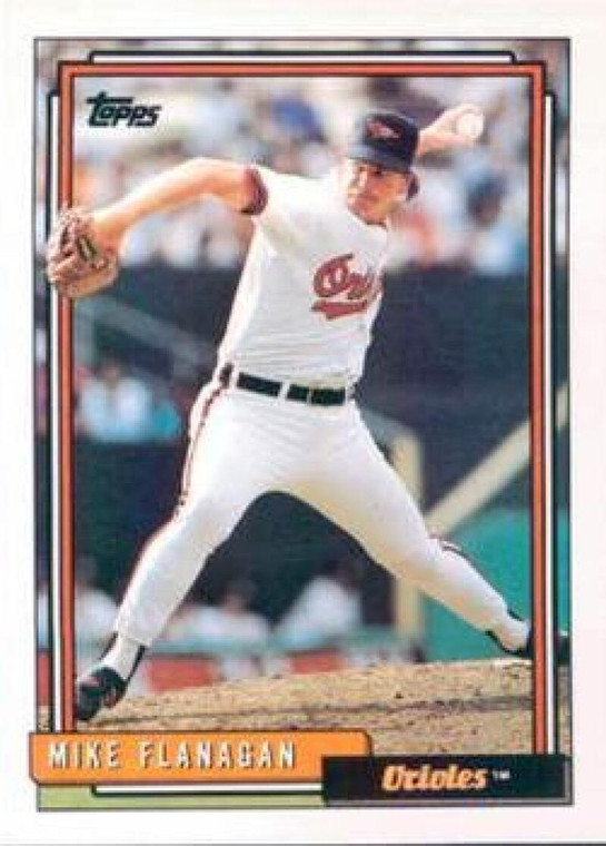 1992 Topps #218 Mike Flanagan VG Baltimore Orioles 