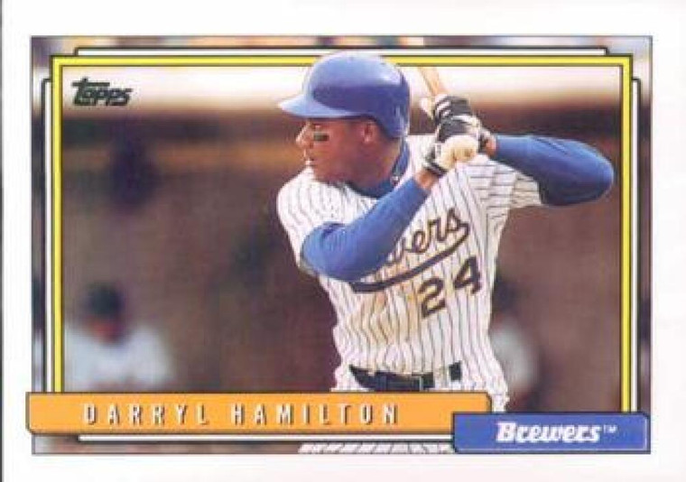 1992 Topps #278 Darryl Hamilton VG Milwaukee Brewers 