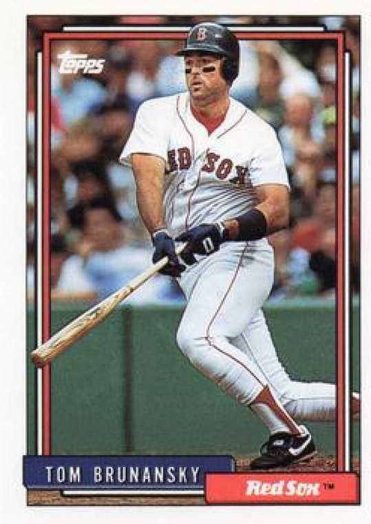 1992 Topps #296 Tom Brunansky VG Boston Red Sox 