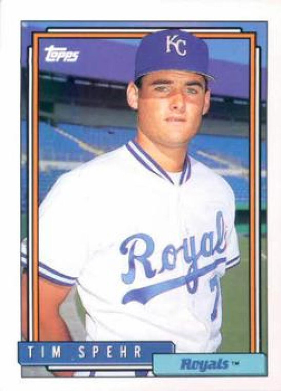 1992 Topps #342 Tim Spehr VG Kansas City Royals 