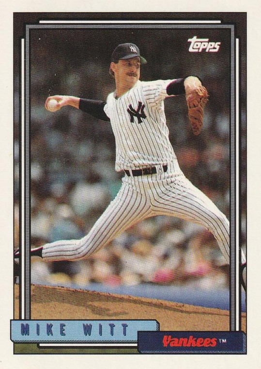 1992 Topps #357 Mike Witt VG New York Yankees 