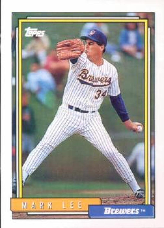 1992 Topps #384 Mark Lee VG Milwaukee Brewers 