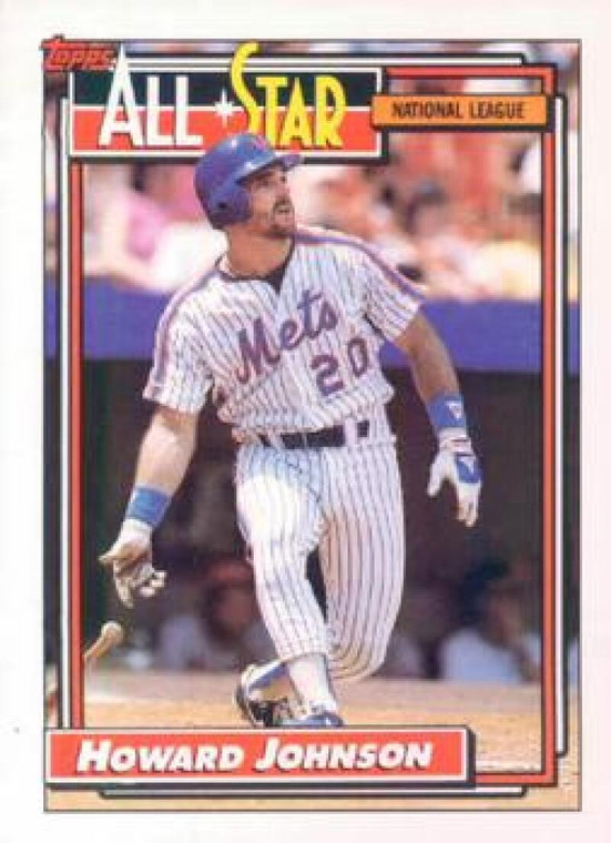 1992 Topps #388 Howard Johnson AS VG New York Mets 