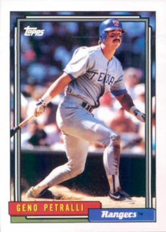 1992 Topps #409 Geno Petralli VG Texas Rangers 