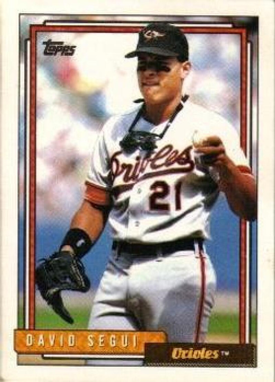 1992 Topps #447 David Segui VG Baltimore Orioles 