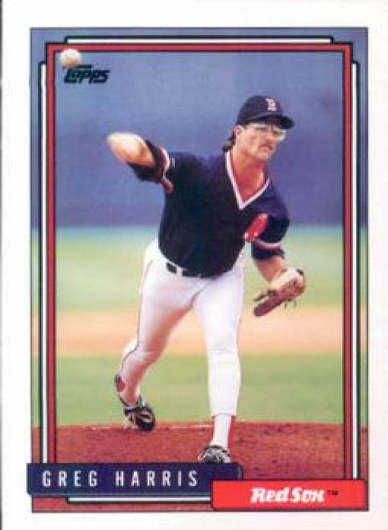 1992 Topps #468 Greg Harris VG Boston Red Sox 