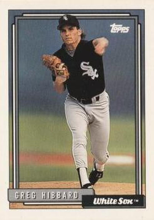 1992 Topps #477 Greg Hibbard VG Chicago White Sox 