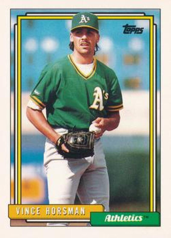 1992 Topps Traded #53T Vince Horsman VG RC Rookie Oakland Athletics 