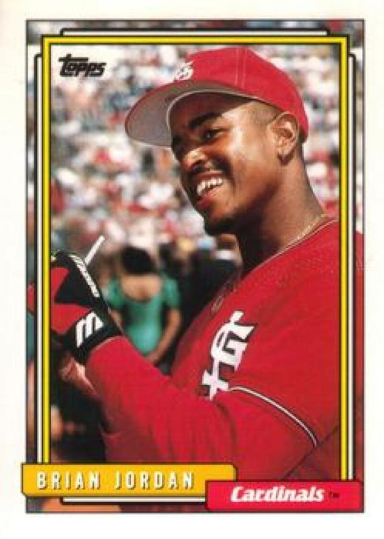 1992 Topps Traded #58T Brian Jordan VG RC Rookie St. Louis Cardinals 