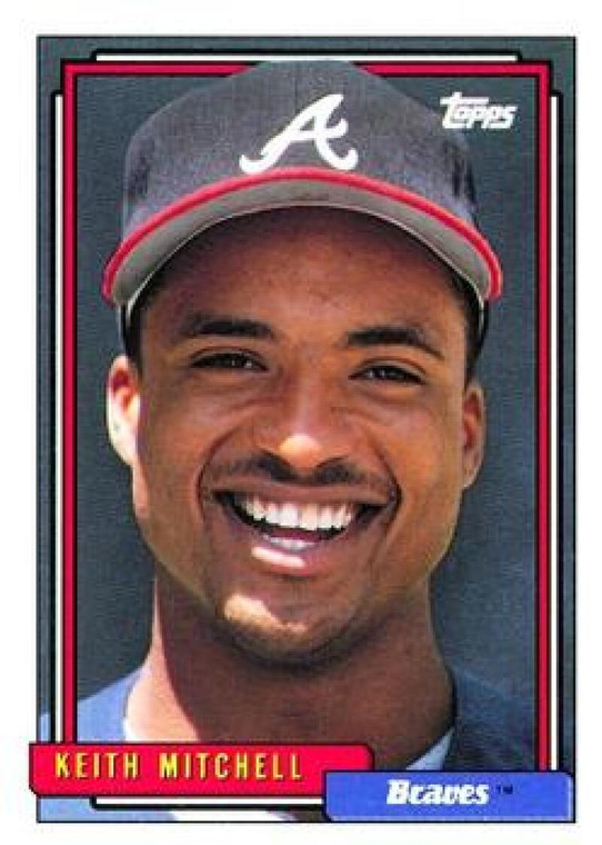 1992 Topps #542 Keith Mitchell VG Atlanta Braves 