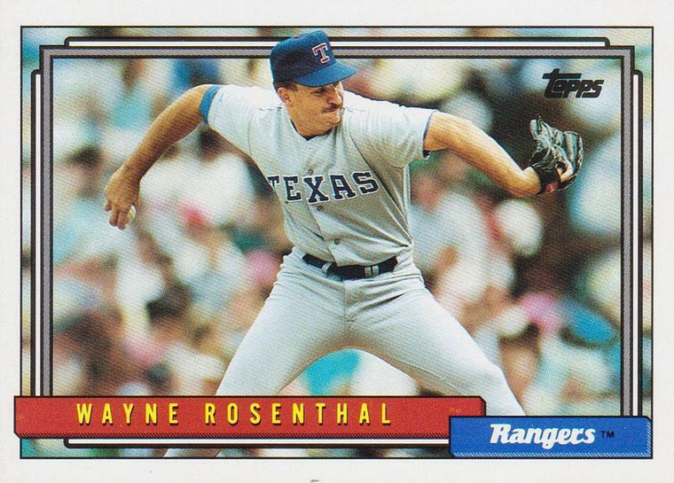 1992 Topps #584 Wayne Rosenthal VG RC Rookie Texas Rangers 
