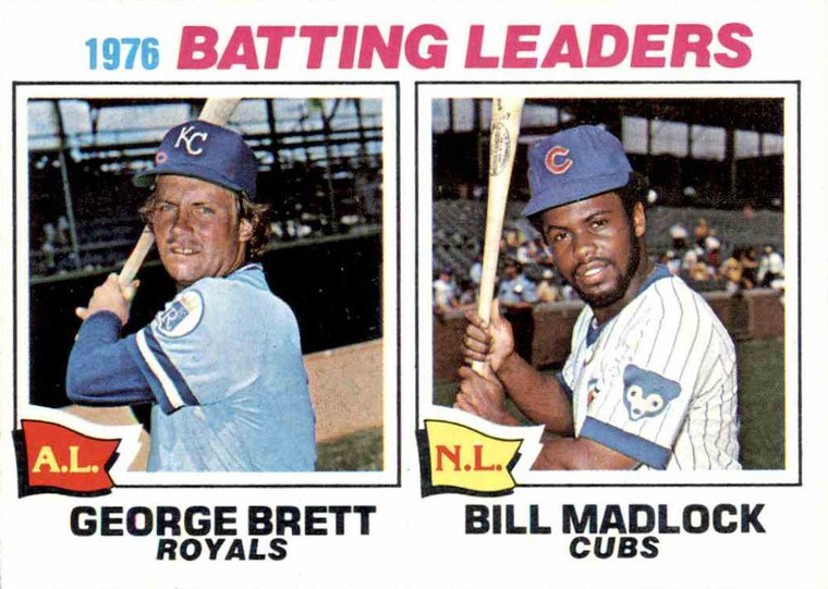 1977 Topps #1 George Brett/Bill Madlock Batting Leaders VG Kansas City Royals/Chicago Cubs 