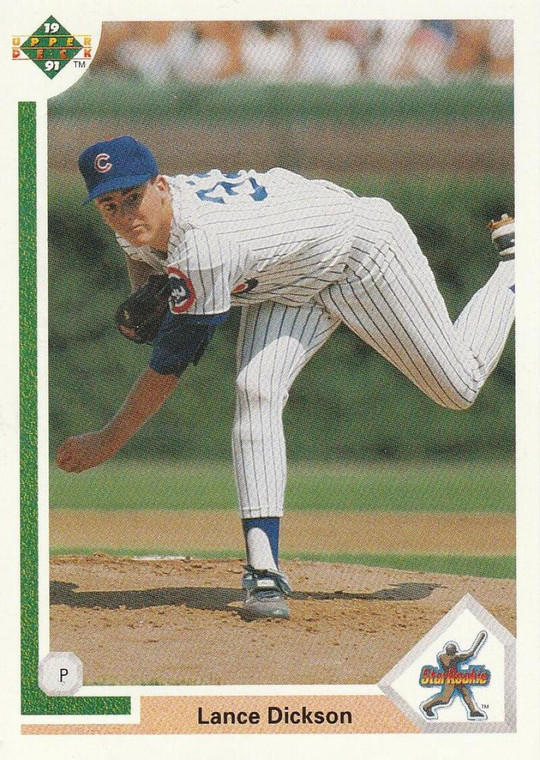 1991 Upper Deck #9 Lance Dickson VG RC Rookie Chicago Cubs 