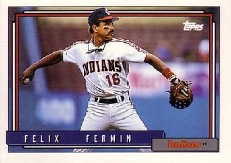 1992 Topps #632 Felix Fermin VG Cleveland Indians 