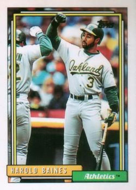 1992 Topps #635 Harold Baines VG Oakland Athletics 