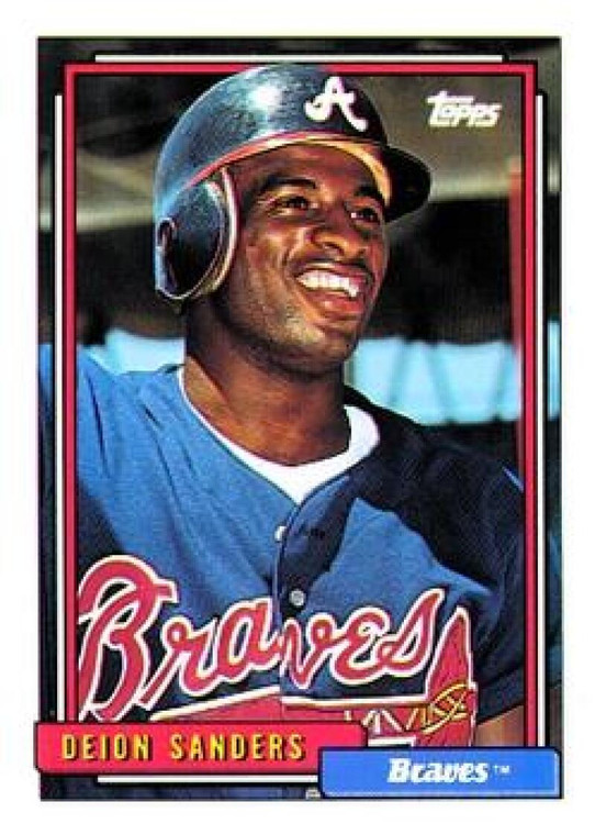 1992 Topps #645 Deion Sanders VG Atlanta Braves 