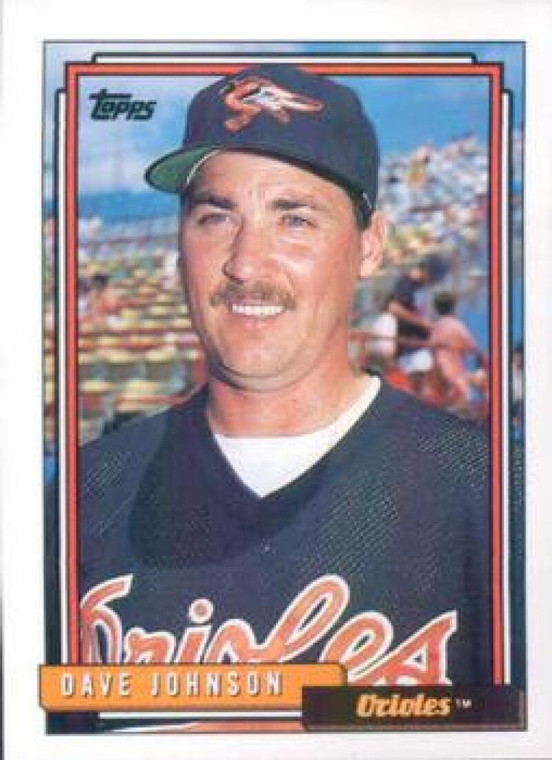 1992 Topps #657 Dave Johnson VG Baltimore Orioles 