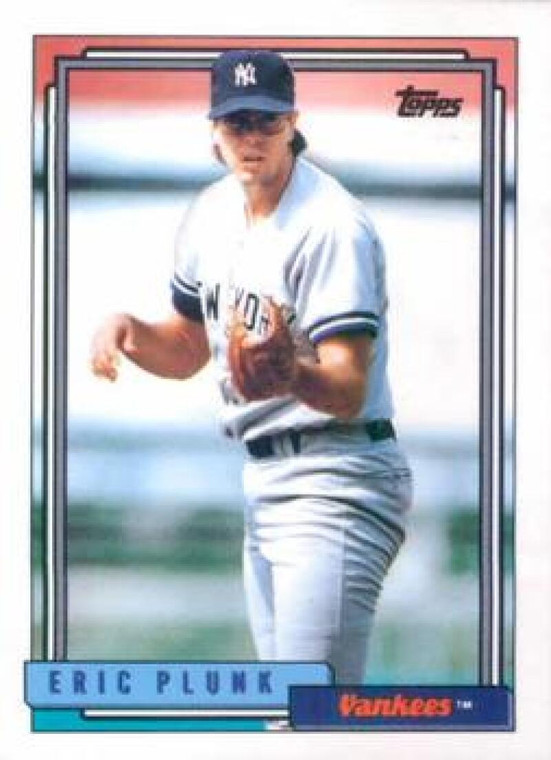 1992 Topps #672 Eric Plunk VG New York Yankees 