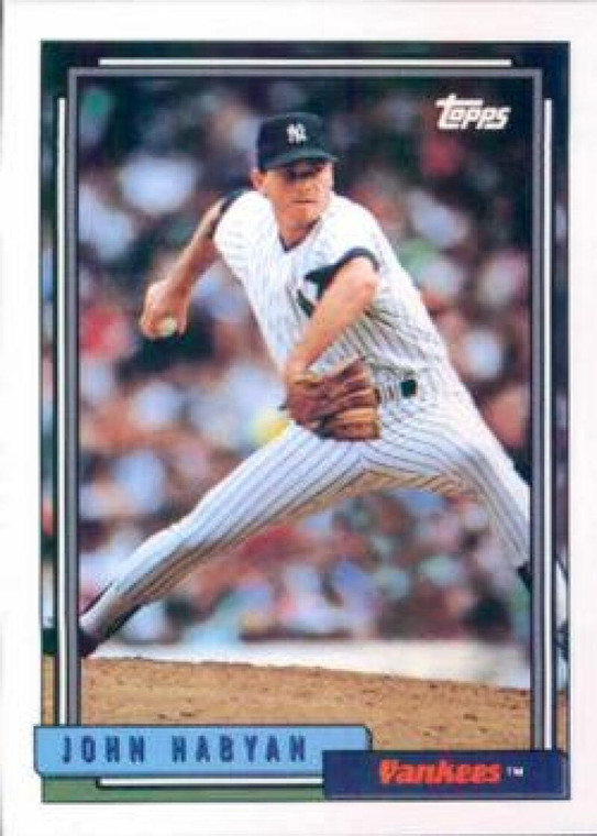 1992 Topps #698 John Habyan VG New York Yankees 