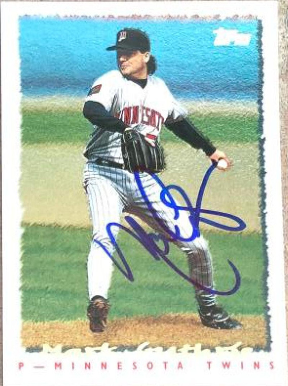 Mark Guthrie Autographed 1995 Topps Cyberstats #332