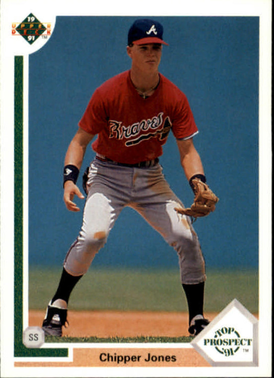 1991 Upper Deck #55 Chipper Jones VG RC Rookie Atlanta Braves 