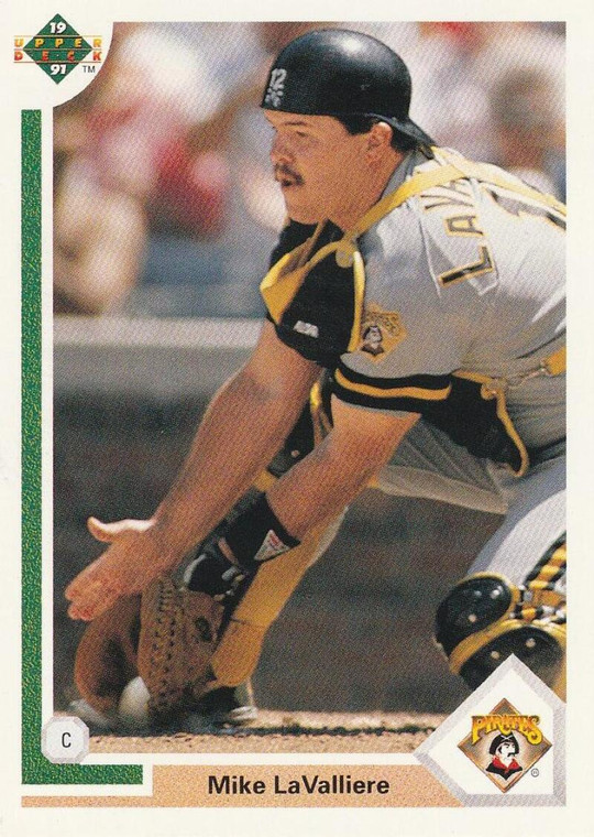 1991 Upper Deck #129 Mike LaValliere VG Pittsburgh Pirates 
