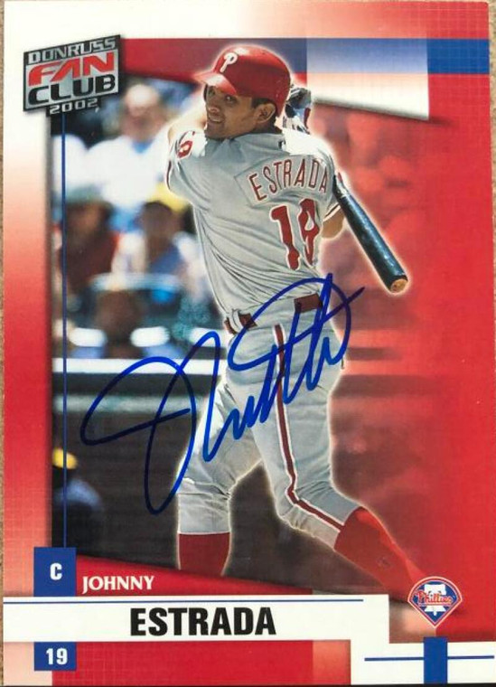 Johnny Estrada Autographed 2002 Donruss Fan Club #183