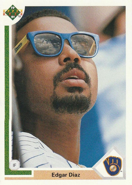 1991 Upper Deck #286 Edgar Diaz VG Milwaukee Brewers 