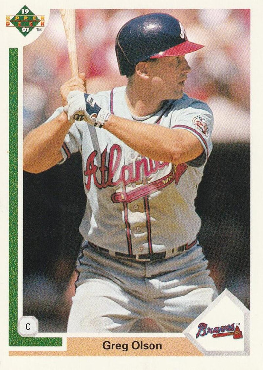 1991 Upper Deck #303 Greg Olson VG Atlanta Braves 