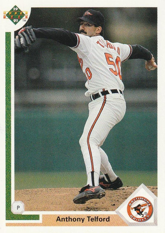 1991 Upper Deck #304 Anthony Telford VG RC Rookie Baltimore Orioles 