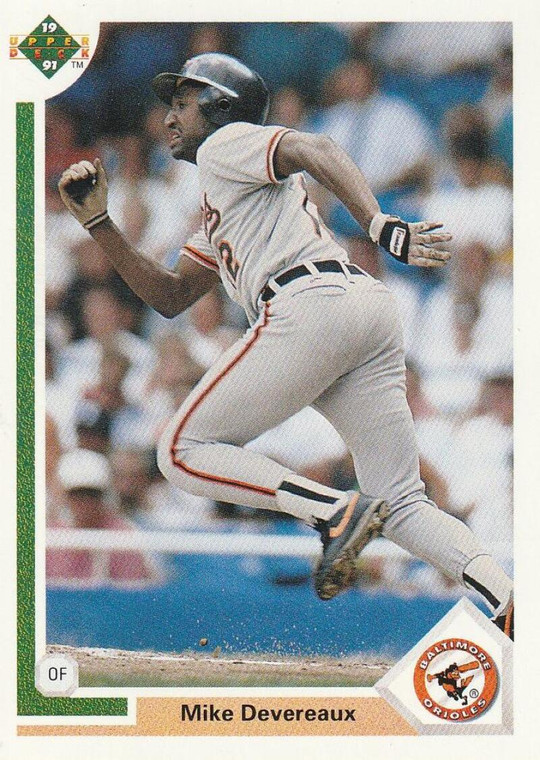 1991 Upper Deck #308 Mike Devereaux VG Baltimore Orioles 