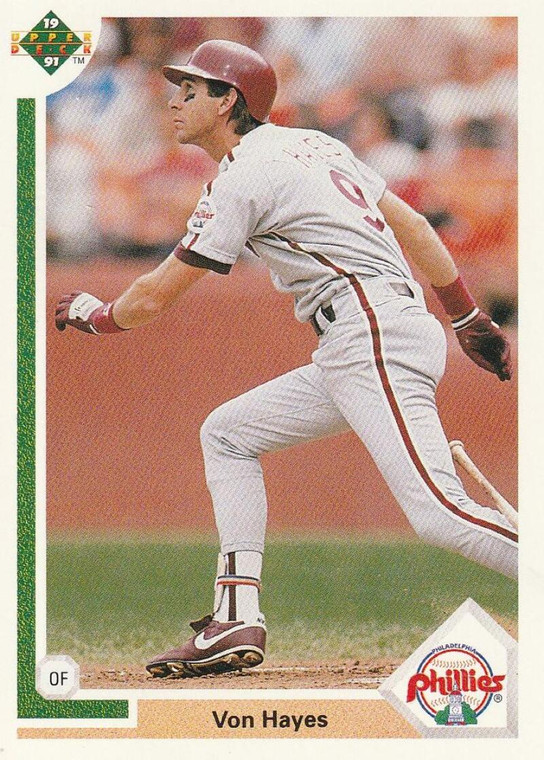 1991 Upper Deck #368 Von Hayes VG Philadelphia Phillies 