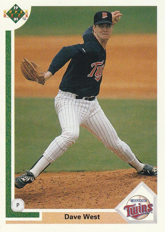 1991 Upper Deck #377 David West VG Minnesota Twins 