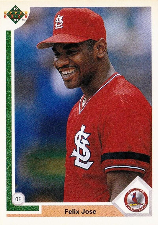 1991 Upper Deck #387 Felix Jose VG St. Louis Cardinals 