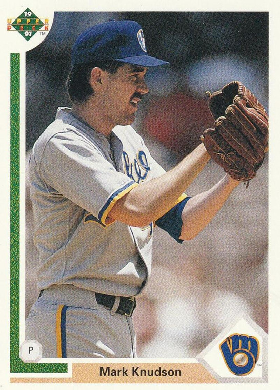 1991 Upper Deck #393 Mark Knudson VG Milwaukee Brewers 